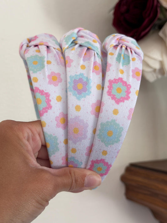 Flower Garden Quilt Inspired Headband