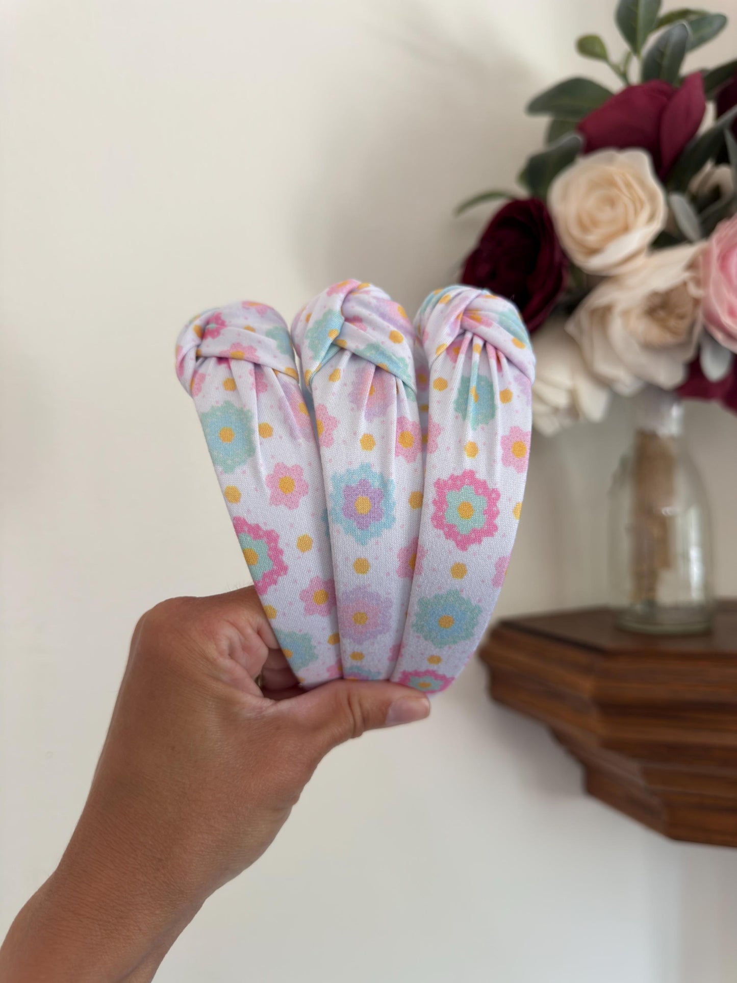 Flower Garden Quilt Inspired Headband