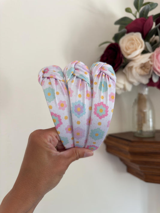 Flower Garden Quilt Inspired Headband