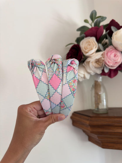 Tiny Hexagon Faux Quilted Headband