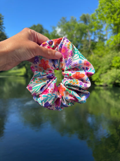 Floral SWIM Scrunchie, Pool Scrunchie