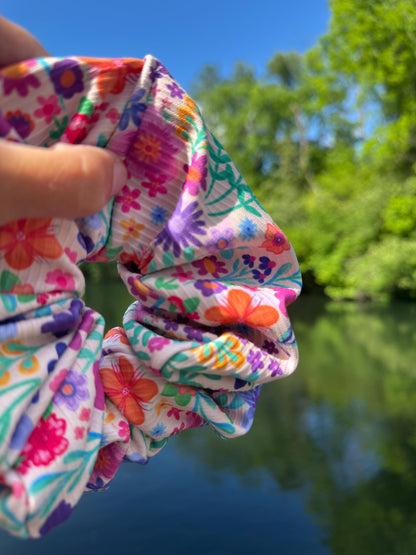 Floral SWIM Scrunchie, Pool Scrunchie