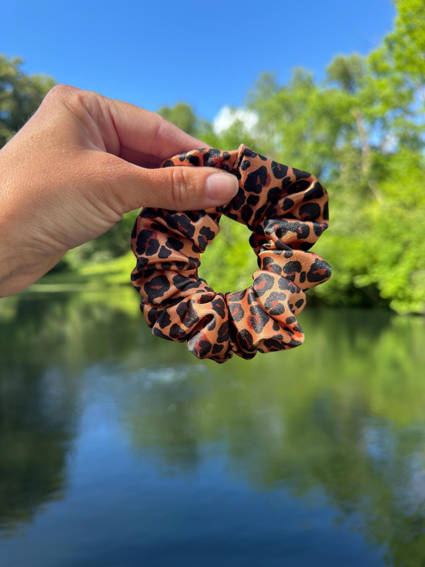 Leopard SWIM Scrunchie, Pool Scrunchie