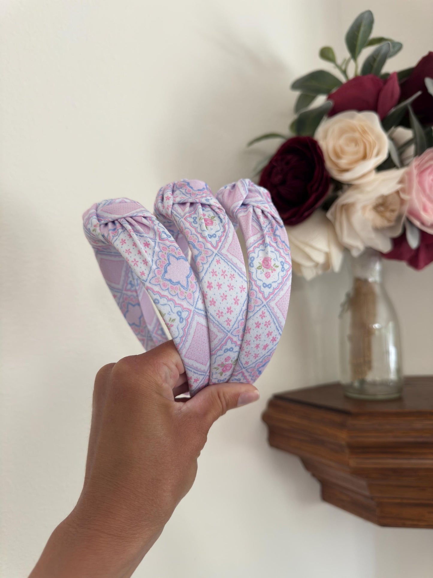 Hankie Faux Quilted Headband