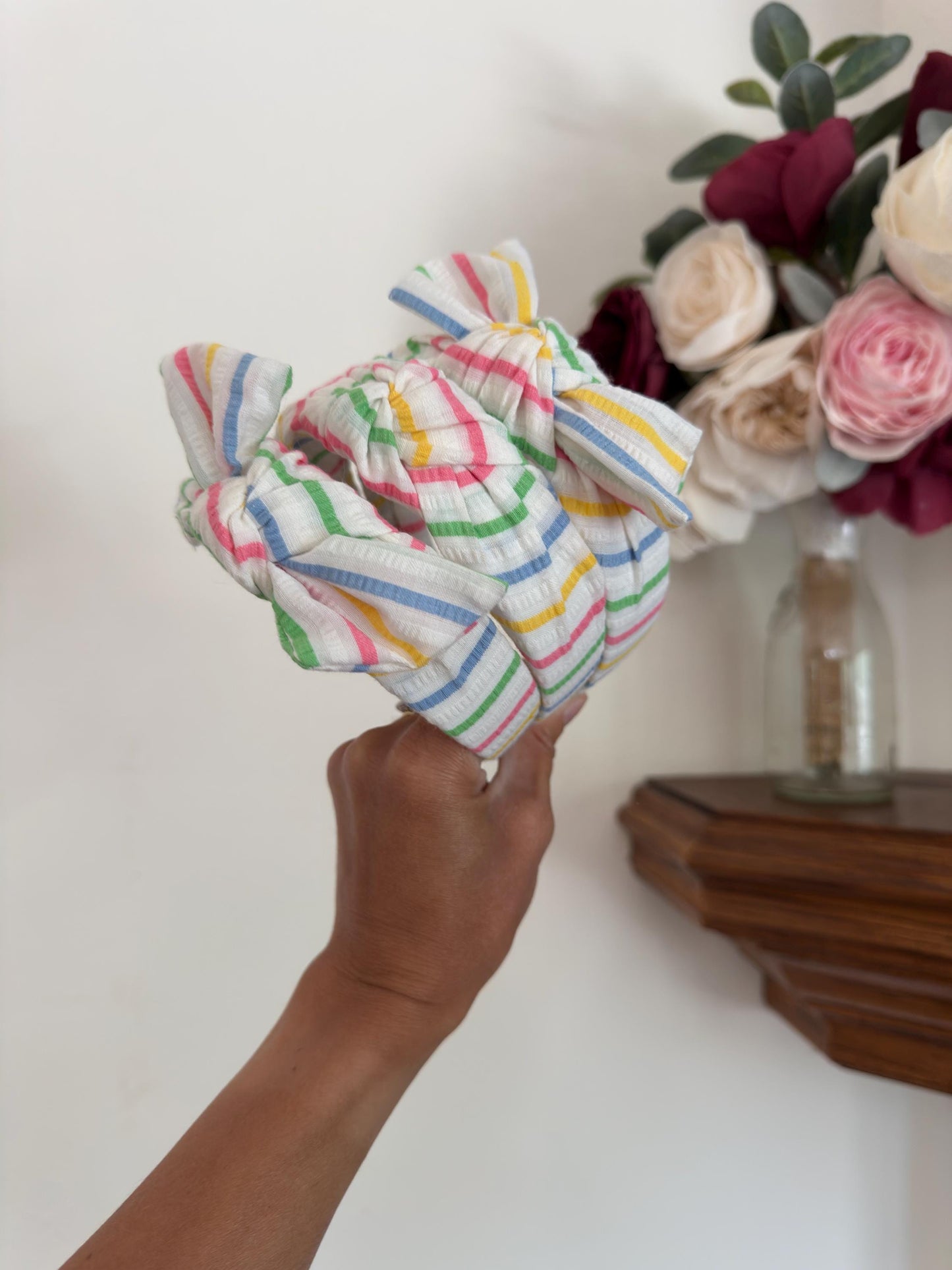 Seersucker Headband, Striped Headband