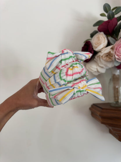 Seersucker Headband, Striped Headband