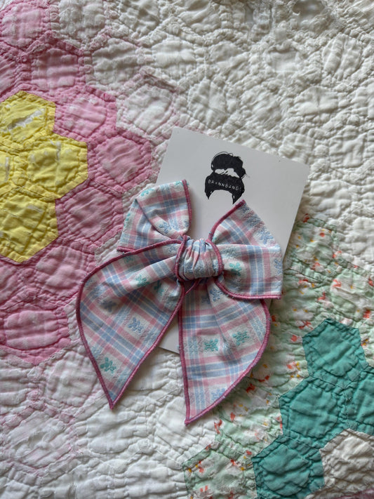 VINTAGE Teddy Bear Fable Bows, Bow Hair Clip, Barrette Hair Clip, Soft Hair Clip, Vintage Clip, Barrette, Brynnbands