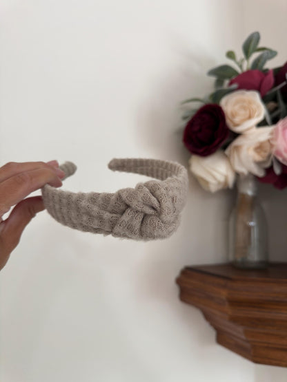 Cream Waffle Knit Headband, Sweater