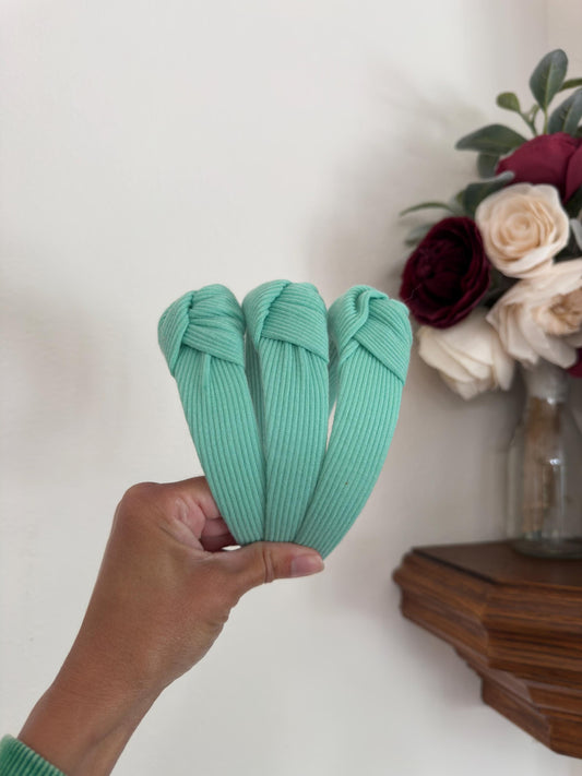 Sea Green Ribbed Headband
