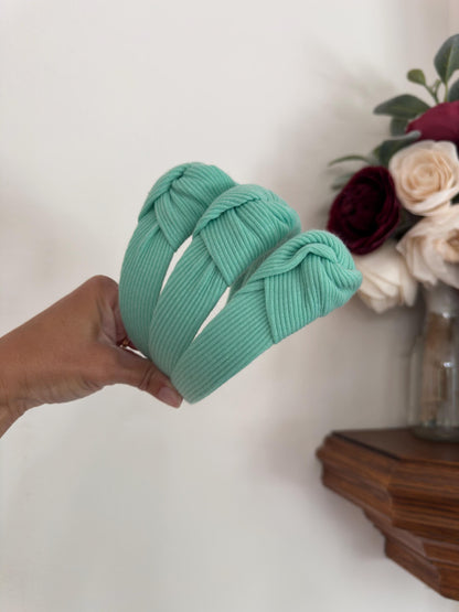 Sea Green Ribbed Headband