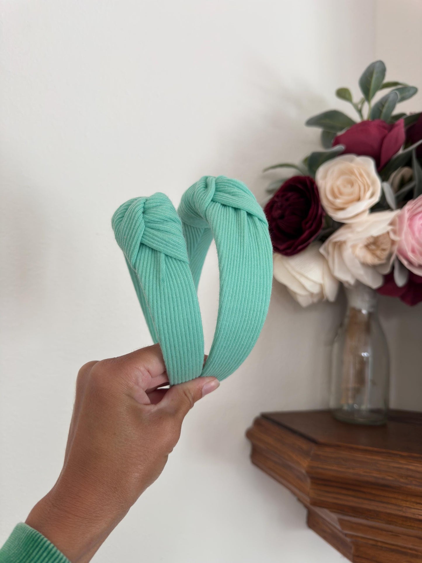 Sea Green Ribbed Headband