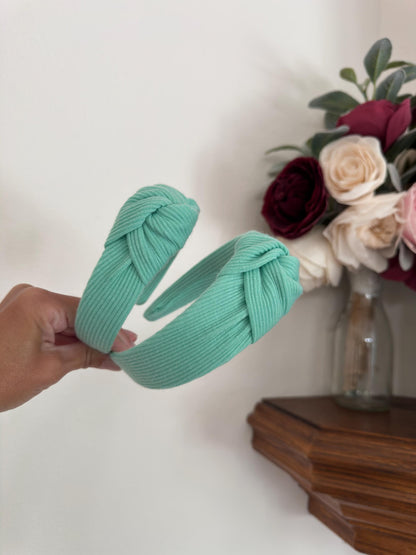 Sea Green Ribbed Headband