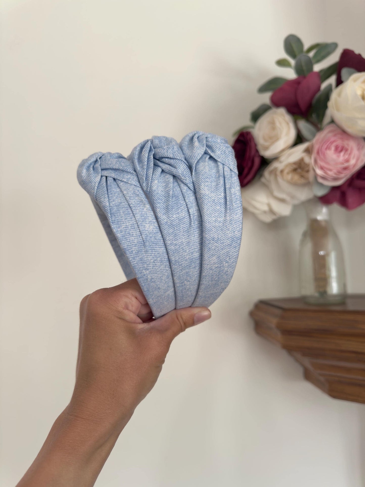 Chambray Headband, Blue Denim Headband