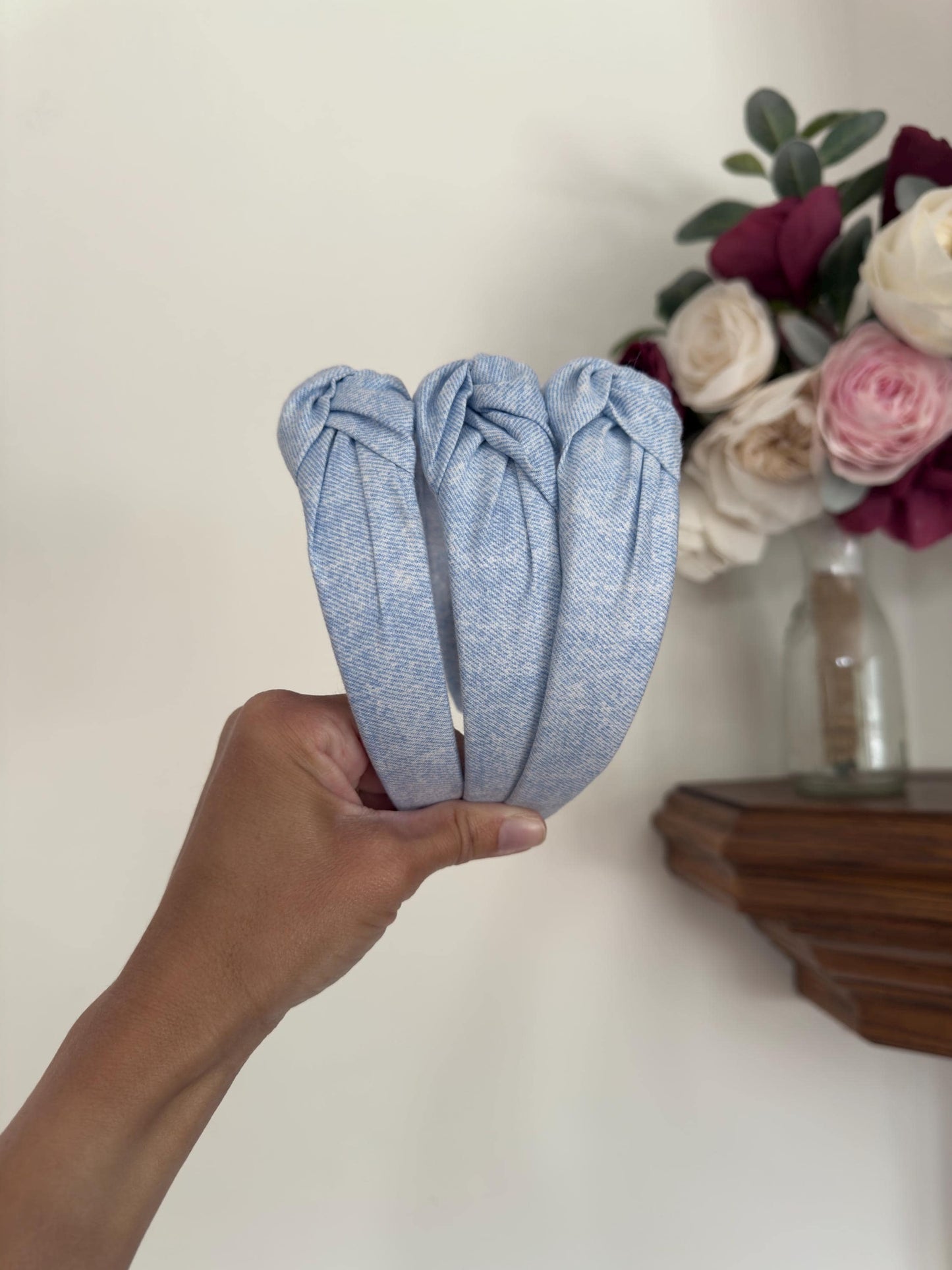 Chambray Headband, Blue Denim Headband