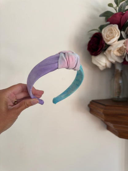 Tie Dye Headband, Blue & Purple Tie Dye
