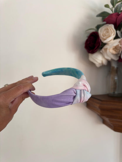 Tie Dye Headband, Blue & Purple Tie Dye