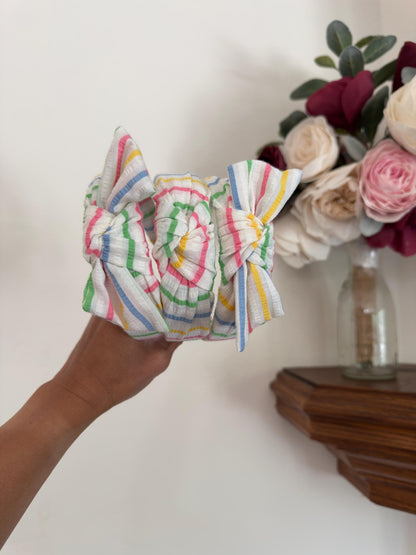 Seersucker Headband, Striped Headband