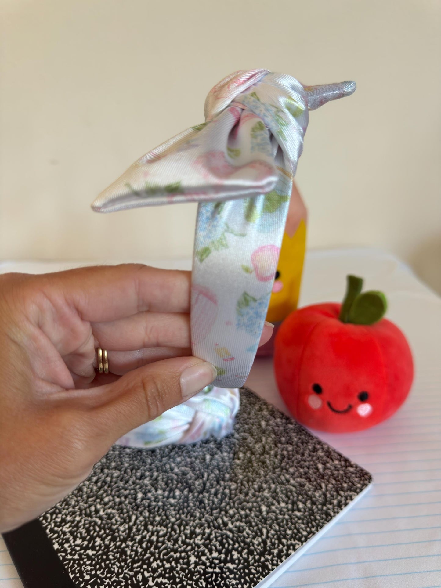 Satin Back to School Headband,  Teacher Headband