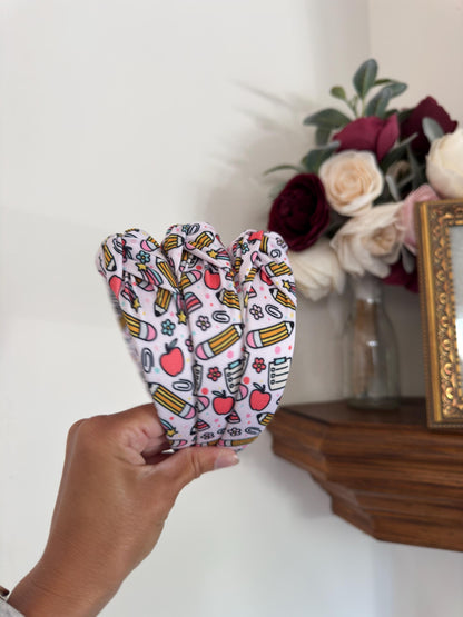 Pencils & Apples, Back to School Headband,  Teacher Headband