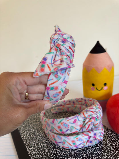 Art Class Supplies, Back to School Headband,  Teacher Headband