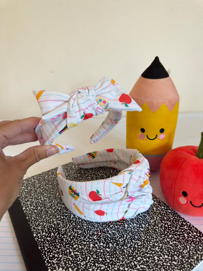 White School Supplies, Back to School Headband, Teacher Headband