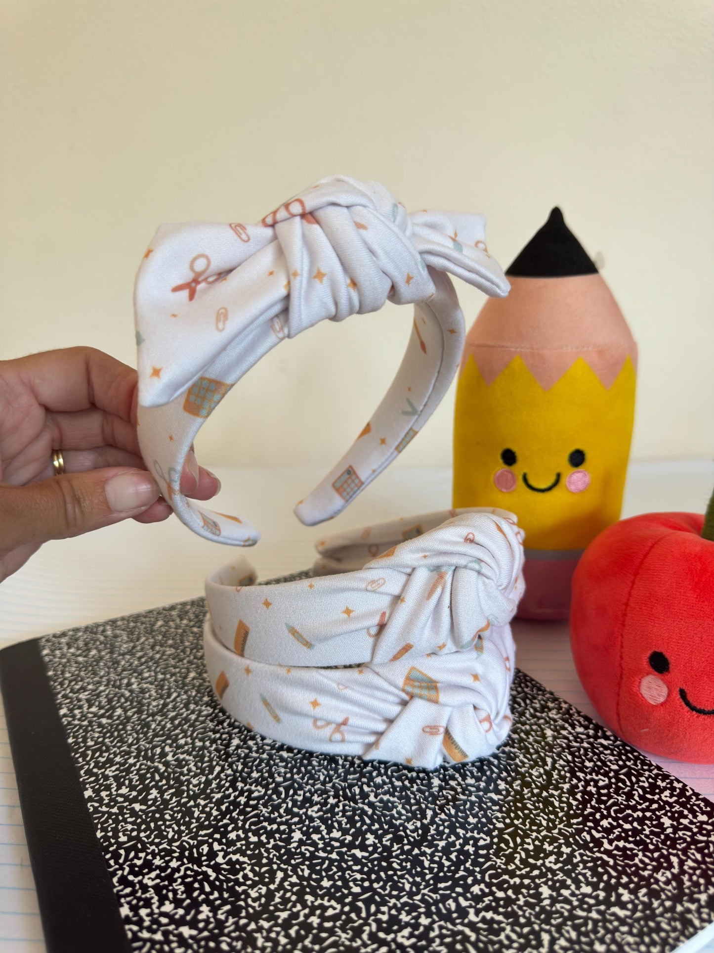 Neutral Back to School Headband,  Teacher Headband