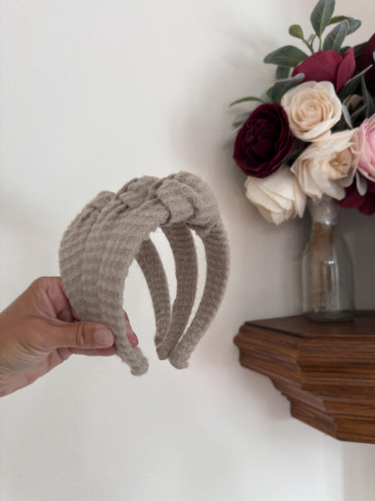 Cream Waffle Knit Headband, Sweater