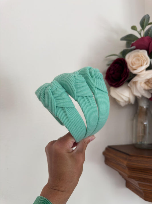 Sea Green Ribbed Headband