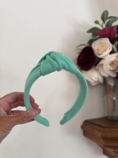 Sea Green Ribbed Headband