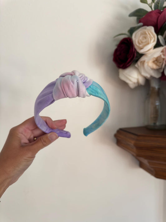 Tie Dye Headband, Blue & Purple Tie Dye