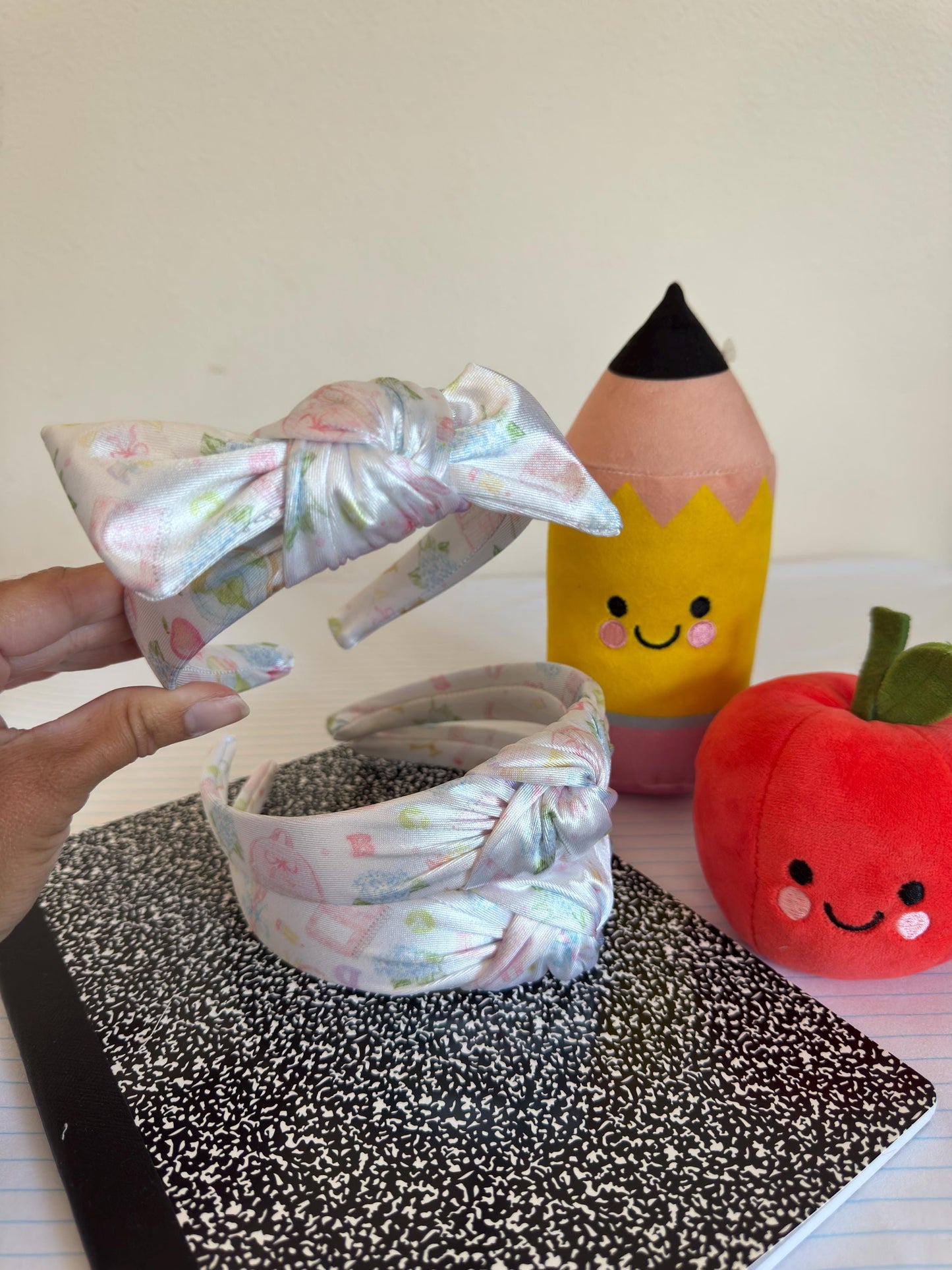 Satin Back to School Headband,  Teacher Headband
