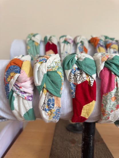 REPURPOSED Quilt Top  Headband
