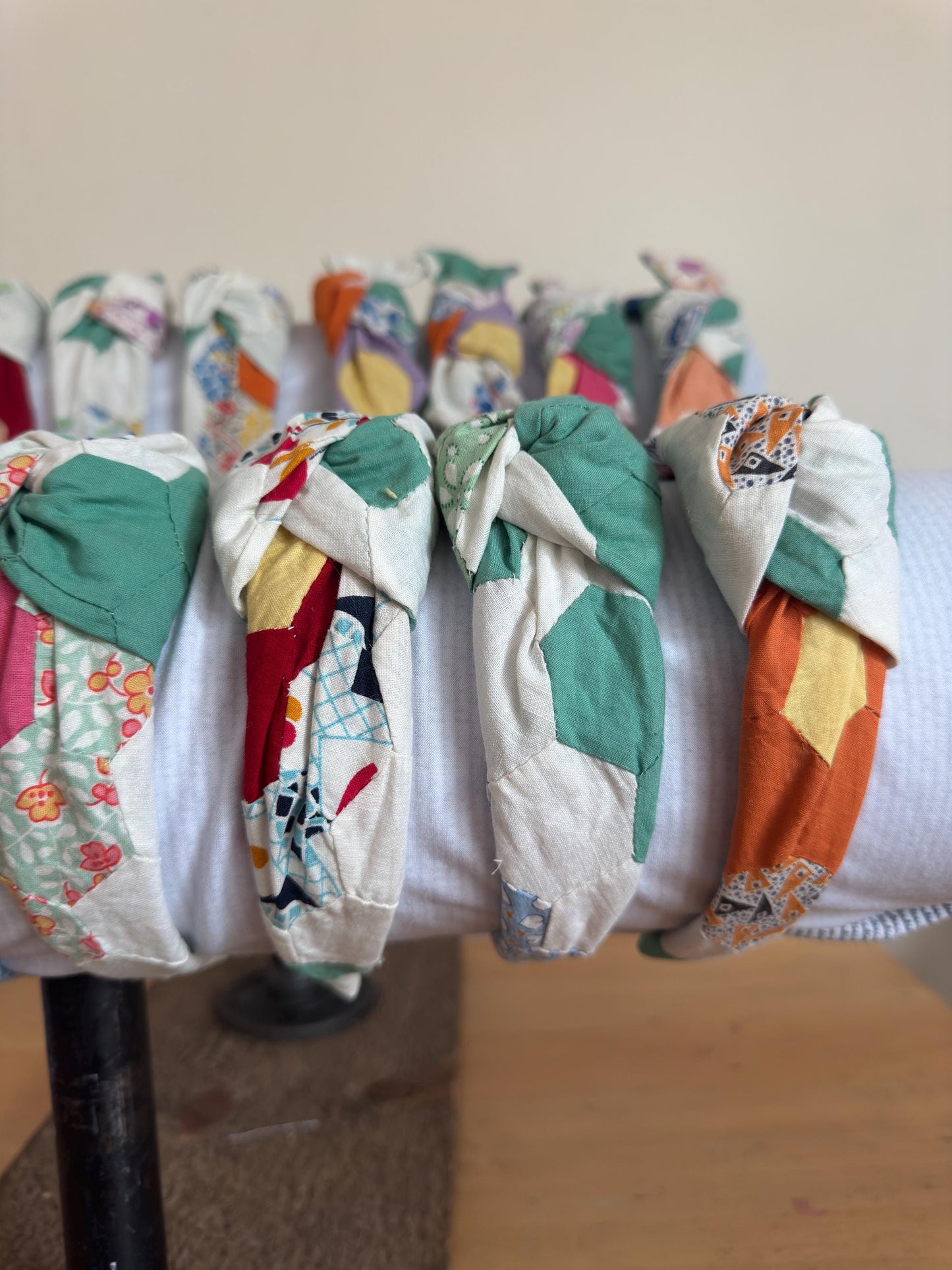 REPURPOSED Quilt Top  Headband