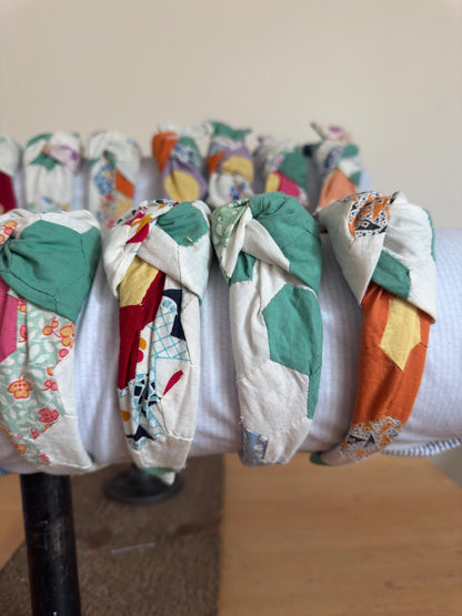 REPURPOSED Quilt Top  Headband