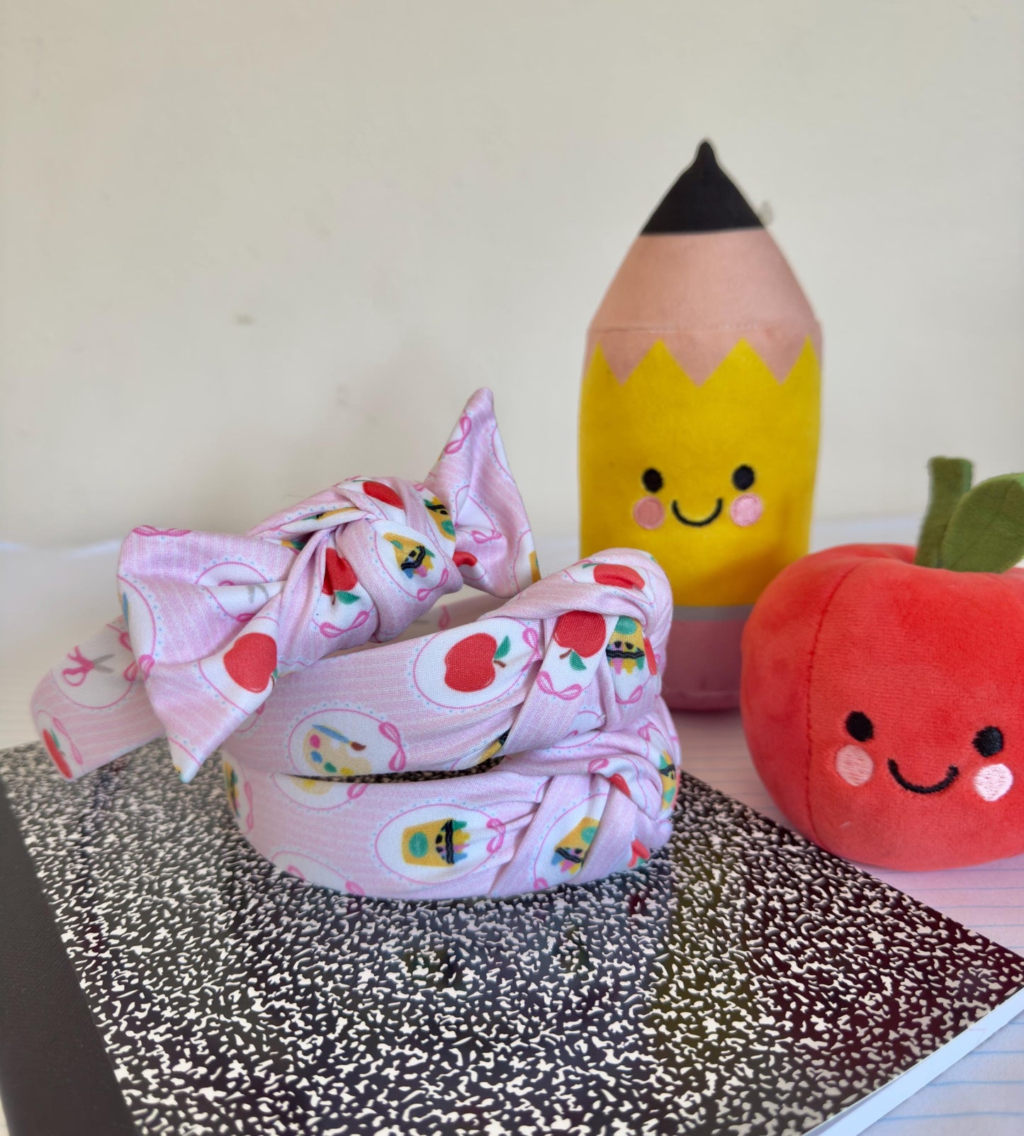 Pink School Supplies, Back to School Headband,  Teacher Headband