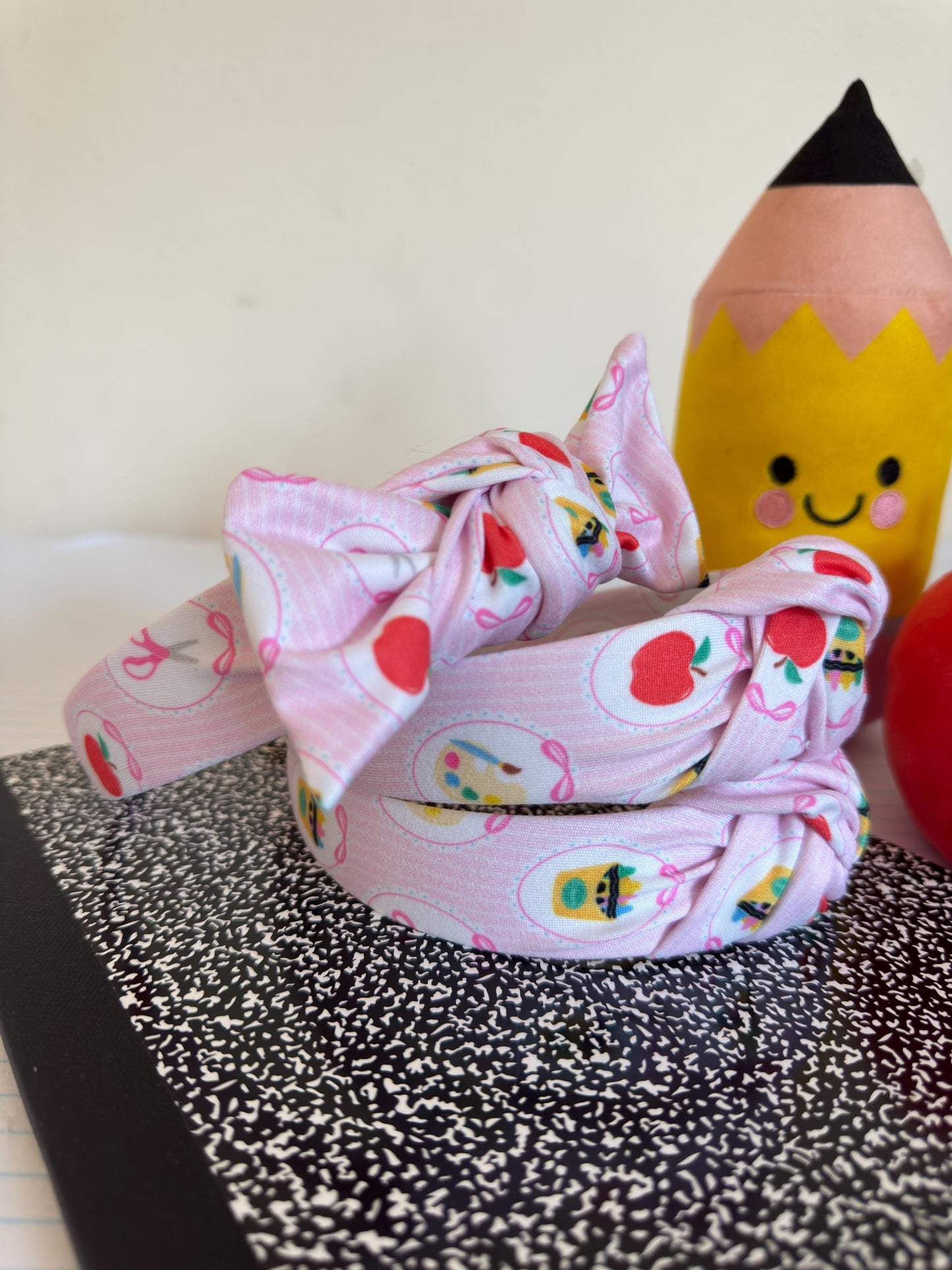 Pink School Supplies, Back to School Headband,  Teacher Headband