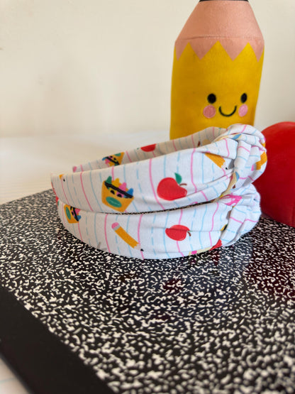 White School Supplies, Back to School Headband, Teacher Headband
