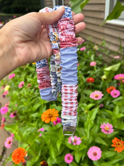 Faux Patchwork Lanyards & Wristlets