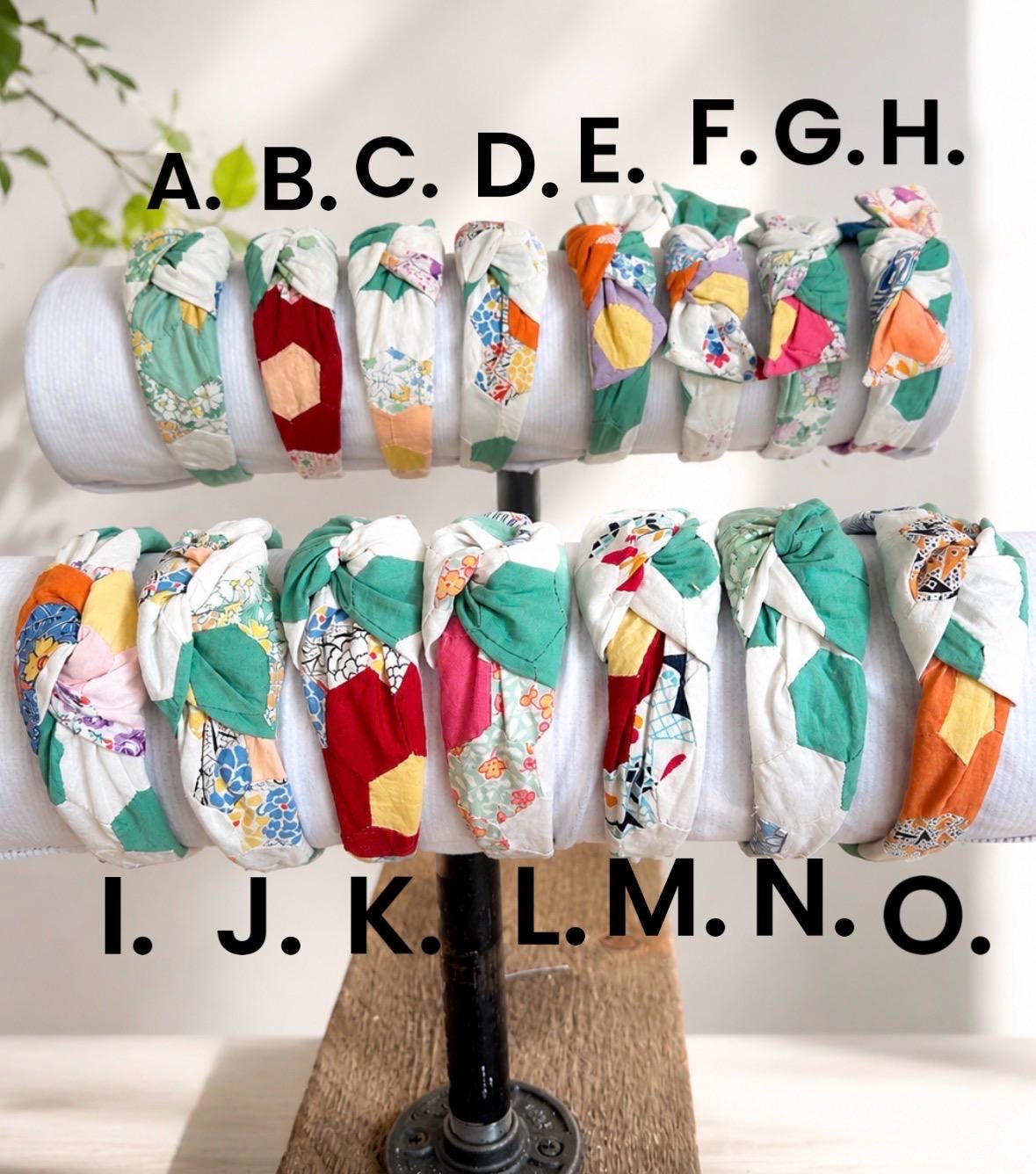 REPURPOSED Quilt Top  Headband