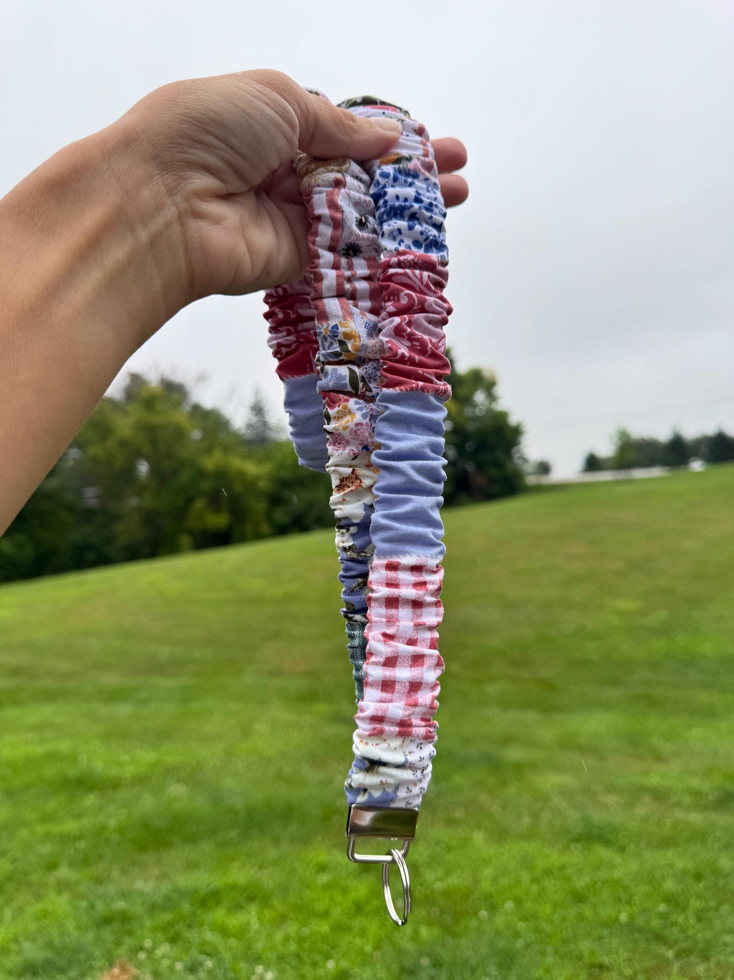 Faux Patchwork Lanyards & Wristlets