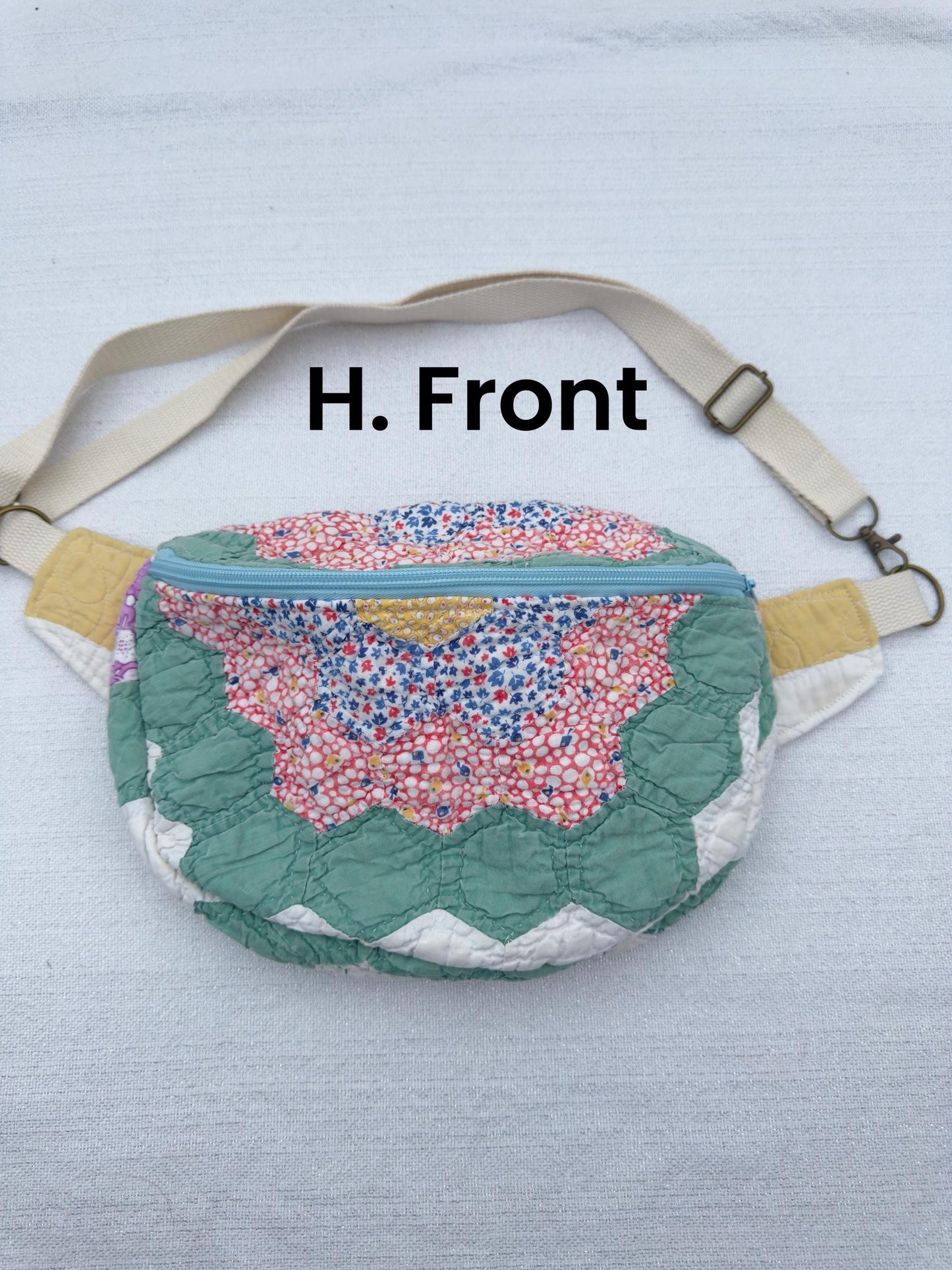 Handmade Vintage Repurposed Quilt Bum Bag