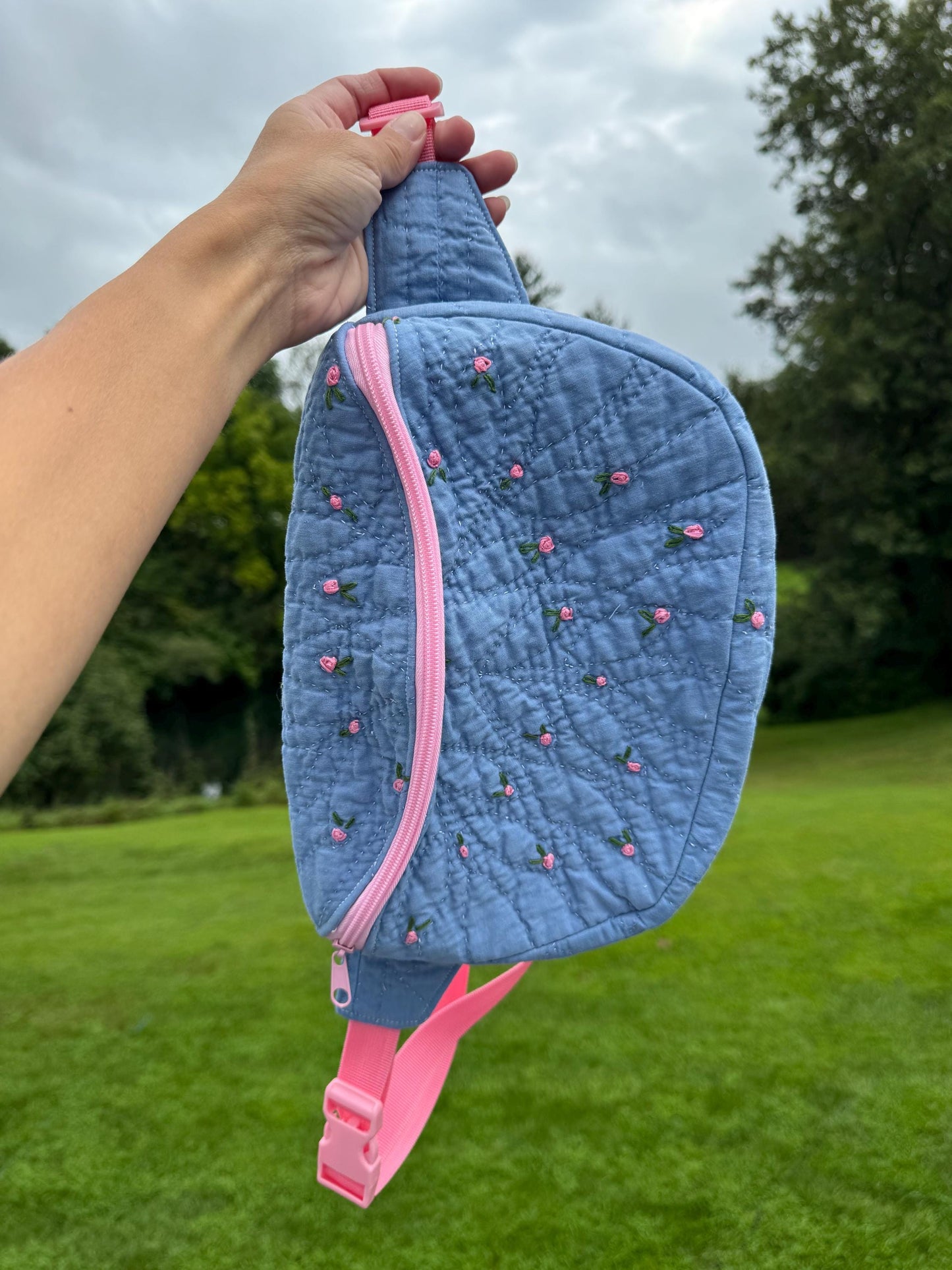 Handmade Vintage Repurposed Quilt Bum Bag