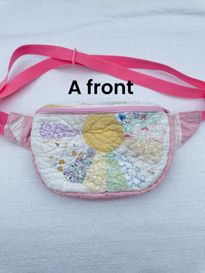 Handmade Vintage Repurposed Quilt Bum Bag