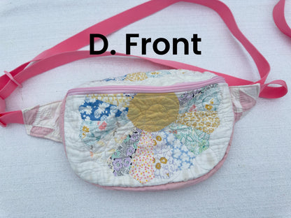 Handmade Vintage Repurposed Quilt Bum Bag
