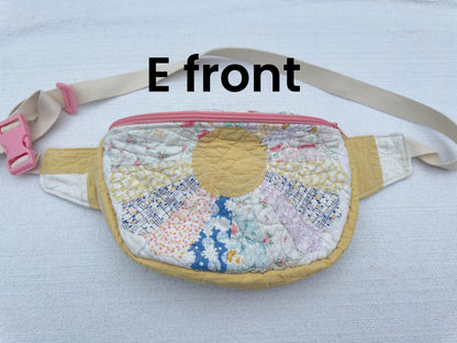 Handmade Vintage Repurposed Quilt Bum Bag