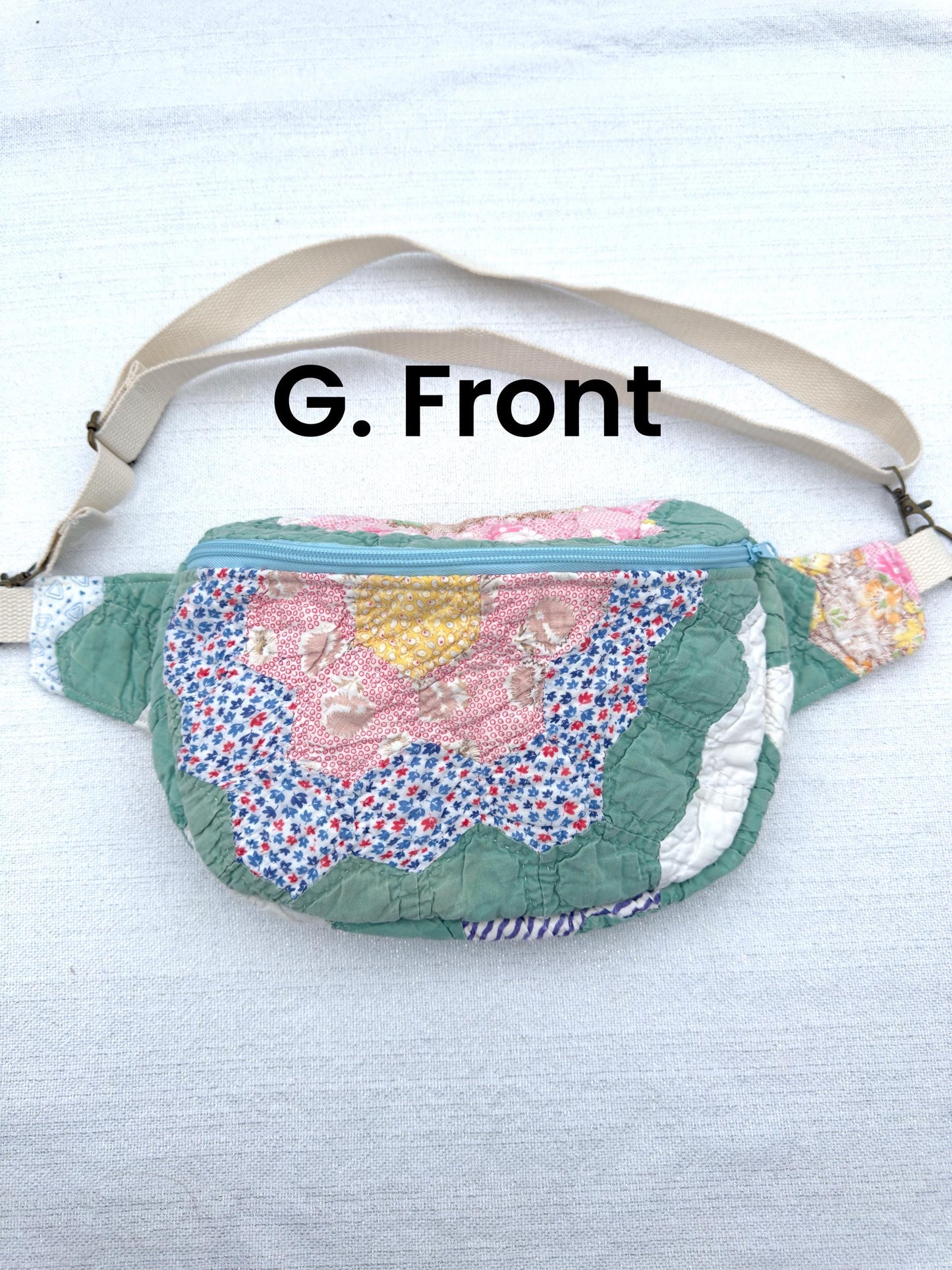 Handmade Vintage Repurposed Quilt Bum Bag