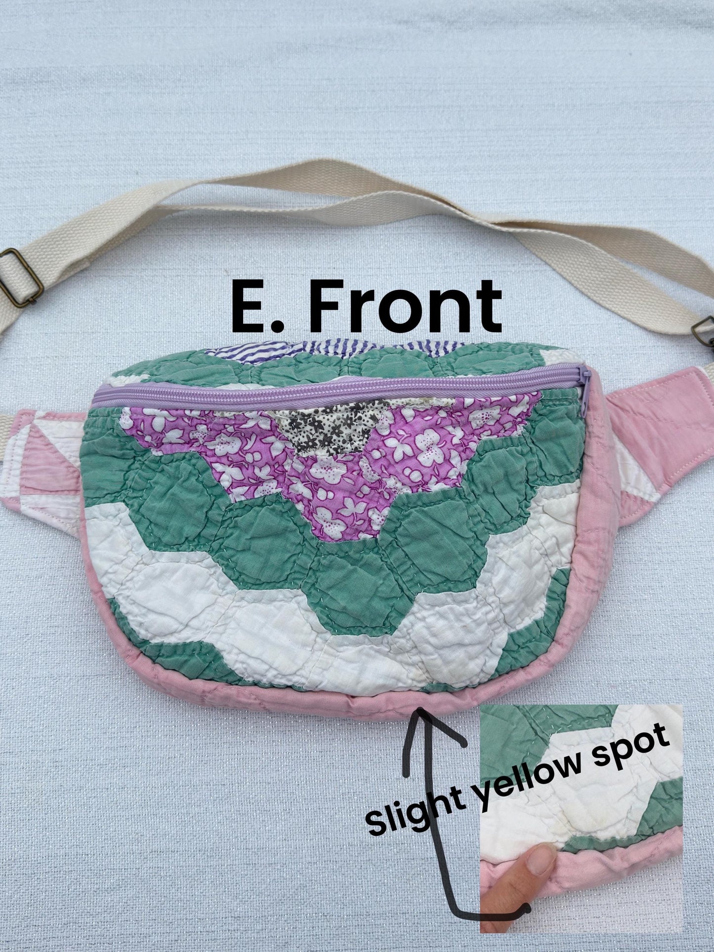 Handmade Vintage Repurposed Quilt Bum Bag