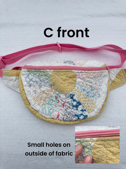 Handmade Vintage Repurposed Quilt Bum Bag