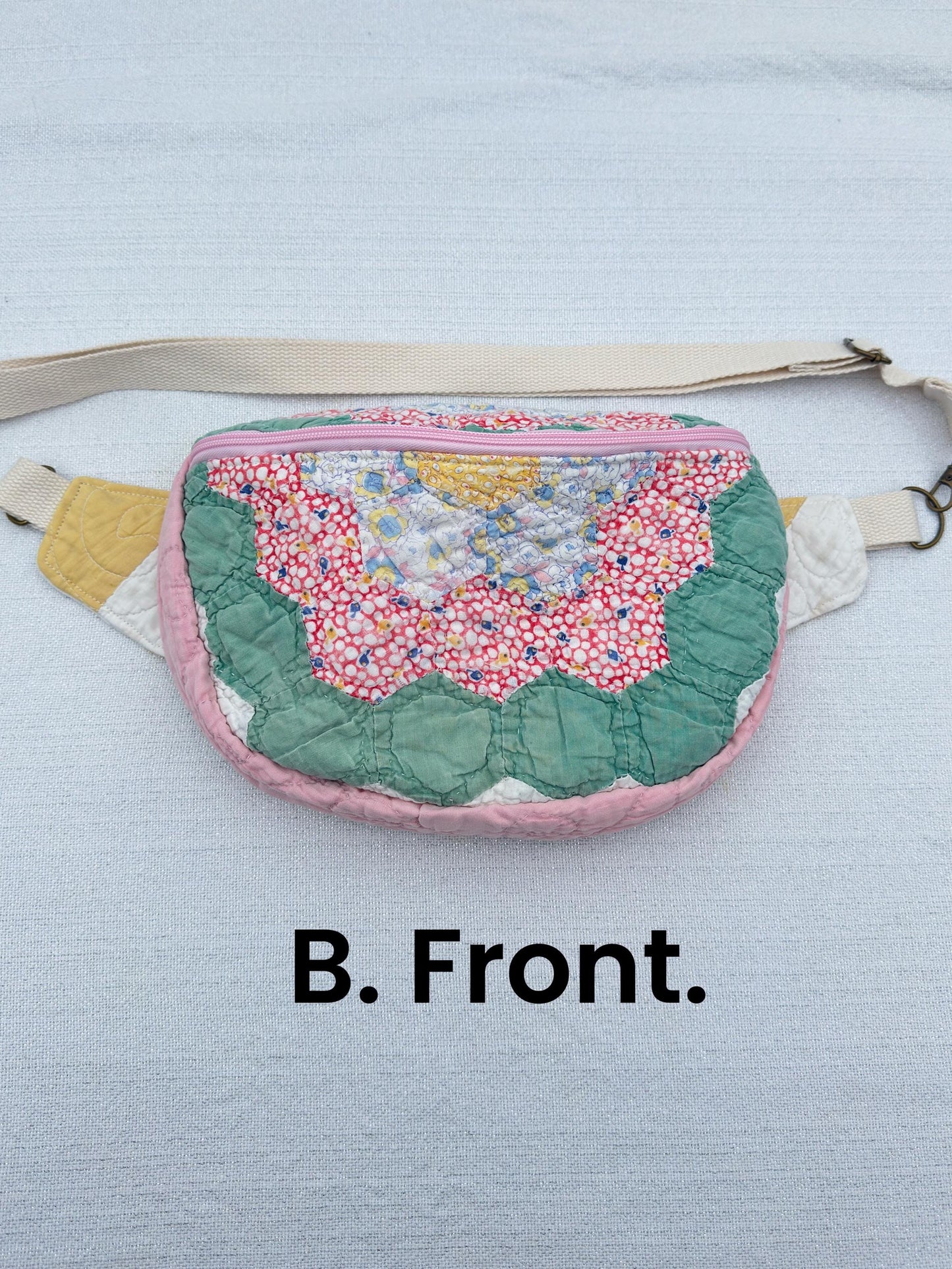 Handmade Vintage Repurposed Quilt Bum Bag